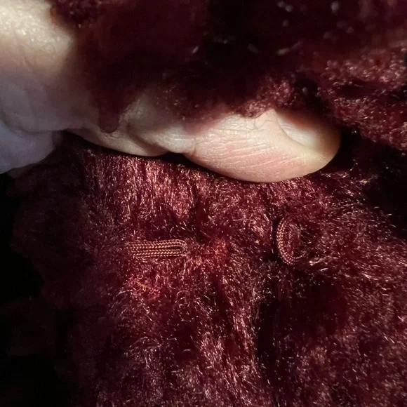 Forever 21 Burgundy Faux Fur Coat - Picture 4 of 7